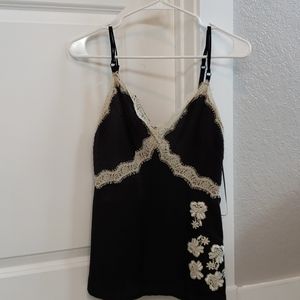 GUESS satin lace top